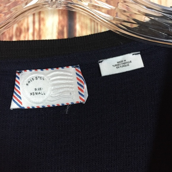 Anthro Postmark XS Navy Knit HiSlit Side MaxiDress - Picture 6 of 7